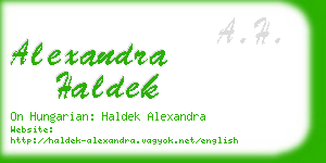alexandra haldek business card